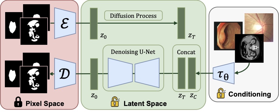 Stable diffusion segmentation for biomedical images with single-step reverse process